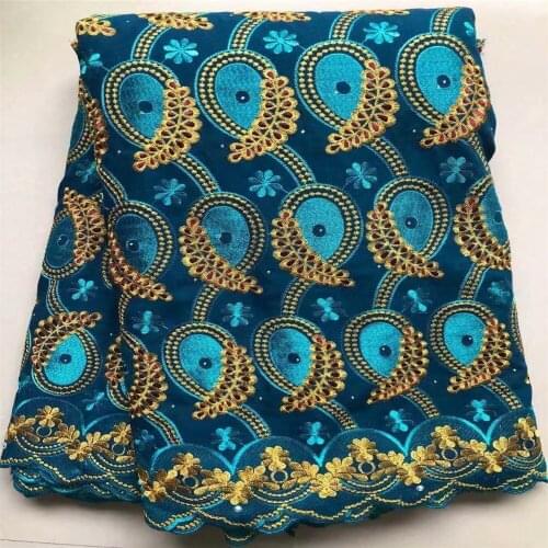 African Swiss Voile Lace Wedding Women dress High quality Cotton Embroidery Swiss Voile Laces in Switzerland For Dress 2L21-88