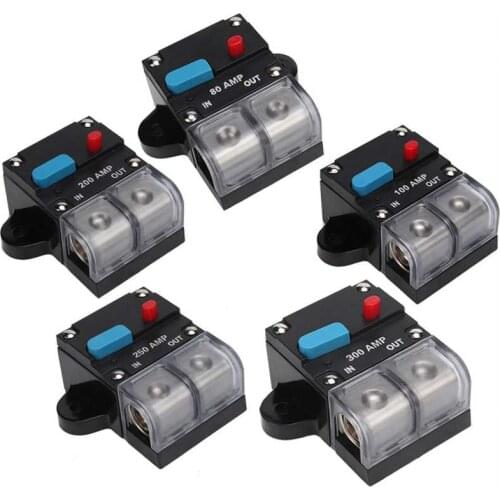 80A-300A Car Resettable Circuit Breaker Self-recovery Fuse Manual Reset Button