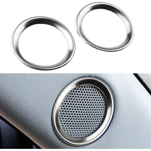Carmilla For Mazda CX-5 CX5 2017 - 2019 Speaker Sound Ring Trim Cover Stainless Steel Decoration Interior Mouldings Accessories
