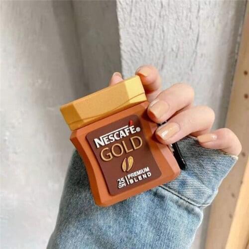 For Airpods 1/2 Case,Creative Coffee Pot Case For Airpods 1/2 Case,Soft Silicone Earphone Headphone Cover For Airpods Pro Cover