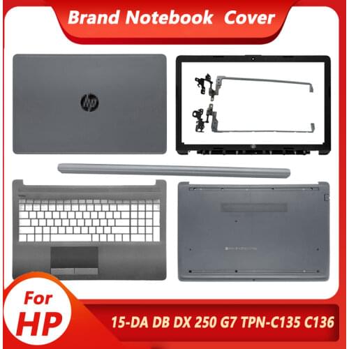 New Top Back Case For HP 15-DA 15-DB 250 G7 255 G7 Laptop LCD Back Cover/Front Bezel/Hinges/Palmrest/Bottom Case Gray