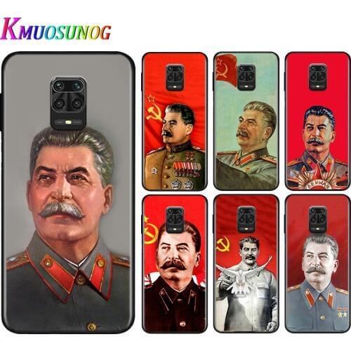 Silicone Black Cover Stalin Soviet Union For Xiaomi Redmi Note 9 9S Pro Max 8T 8 7 6 5 Pro 5A 4X 4 Phone Case Bag