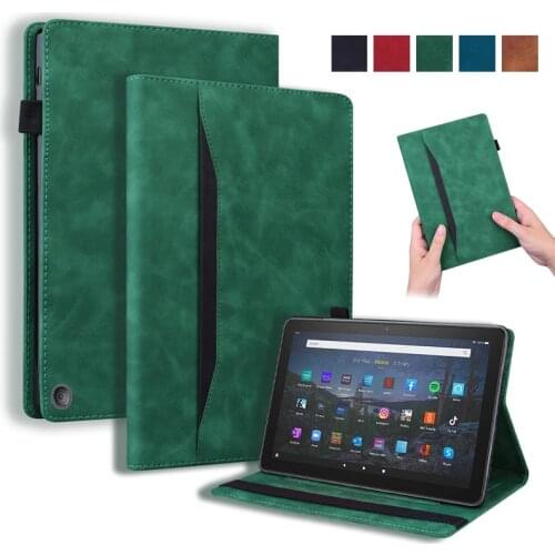 Luxury PU Leather Flip Cover For Fire HD8 2020 Case Capa Wallet Stand Tablet Funda For Kindle Fire HD 8 2020 Fire HD 8 Plus Case