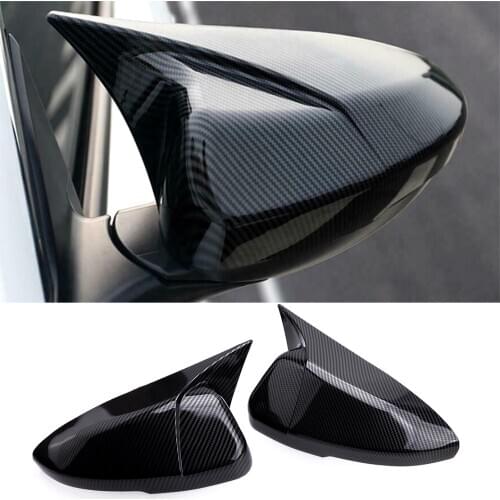 CITALL 1 Pair ABS Carbon Fiber Look Side Rear View Door Wing Mirror Cover Trim Fit for Honda Accord 2018 2019 2020