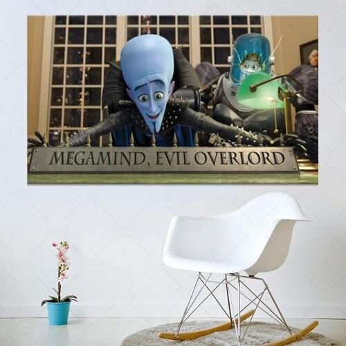 Megamind Movies Poster Kids Dormitory Living Room Room Decorative Wall Art Painting Poster Art Decor canvas painting