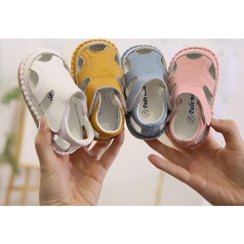 Baby Girls Shoes children Non-slip Soft Sole Sandals Summer Kids Infant Leather Shoes Baby Toddler Shoes 0-3 Years Comfortable
