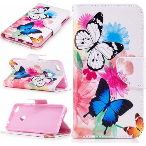 For Coque funda Huawei P8 Lite 2017 Case cartoon Leather Wallet Stand Cover Case For flip Huawei P9 Lite 2017 Case GR3