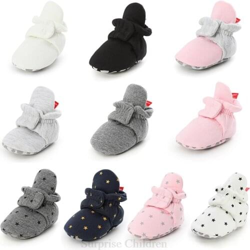 Baby Toddler Breathable Cotton Flats Babies Accessories For Home Childrens Non-slip Soft Bottom Fashion Sneakers 0-18 Months