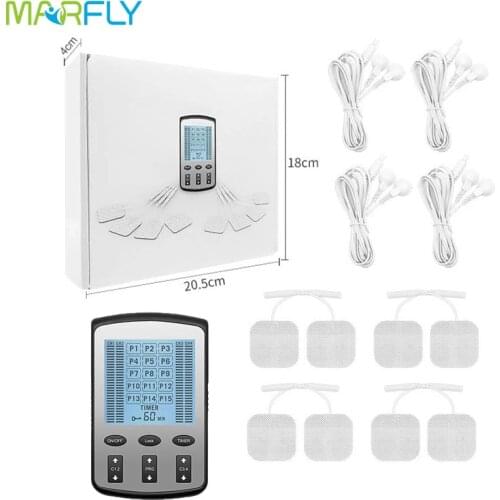 2.6 LCD Screen EMS Unit 15 Modes Electroestimulador Digital Physiotherapy TENS Machines Body Massager 4 Output Best Pain Relief