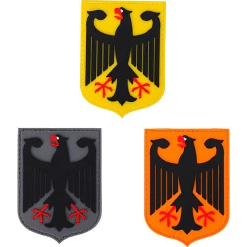 GERMANY EAGLE GERMAN FLAG EMBLEM HOOK PATCH PVC TACTICAL BADGE PATCH APPLIQUE