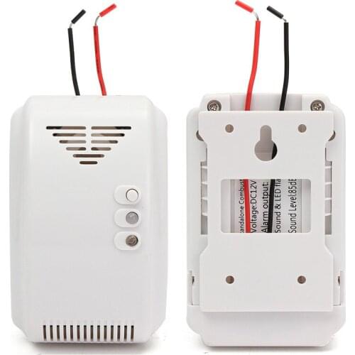 DC12V Gas Detector Sensor High Stability with Automatic Fault Detection Function For Home RV Camper LED Flash Alarm Sound