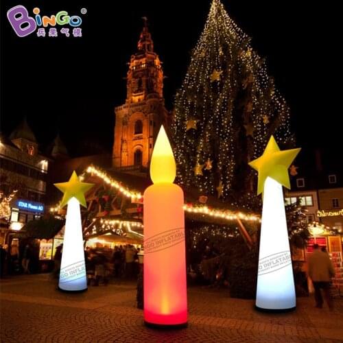 Personalized 3mH Inflatable Candle Model With Lighting For Decoration / Christmas Candle Balloons - BG-F0226