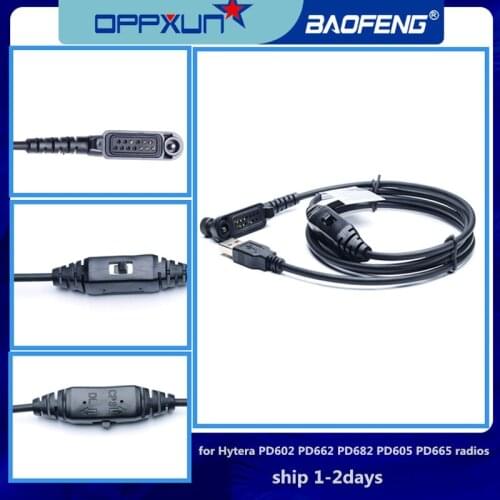 OPPXUN USB Programming Cable For Hytera Walkie Talkie PD602/662/682/605/665/685/606 PD666 PD686 PD608 PD668 PD688 X1P X1E PD680