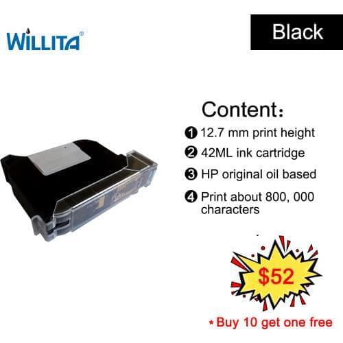 Ink Cartridge box 42ml 12.7mm print height For handheld inkjet Jet Printer