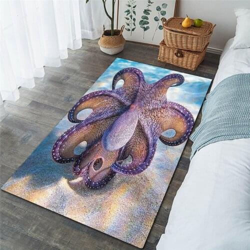 Octopus Area Rug 3D All Over Printed Non-slip Mat Dining Room Living Room Soft Bedroom Carpet 2