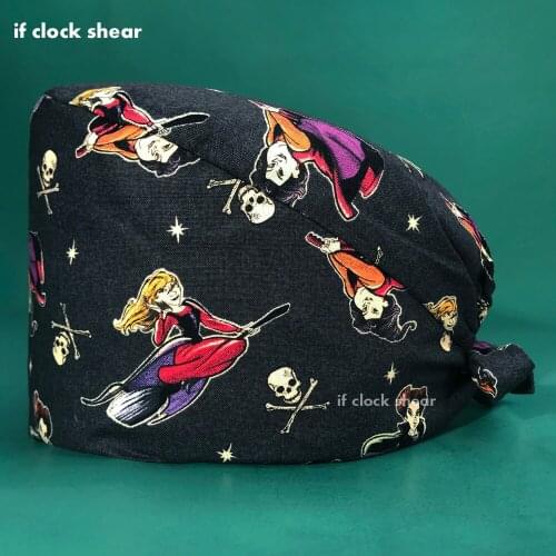 Multicolor Tieback clinic Pet medical Scrub pharmacist hat Dentist lab cap nurse Surgical working caps nursing hats 100% cotton