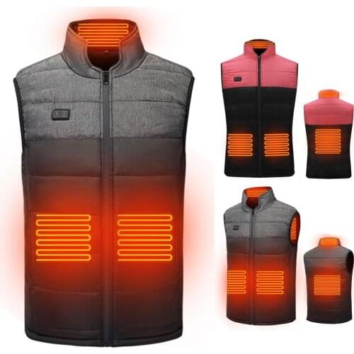 USB Heated Fashion Wear Resistant Winter Heating Jacket Sleeveless for Camping