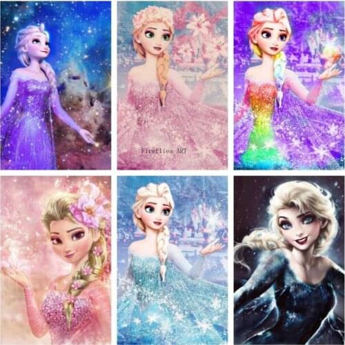 5D Diy Square/Round Diamond Painting Snow Queen Cross Stitch Kits Diamond Embroidery Full Mosaic Christmas Home Decor Gift