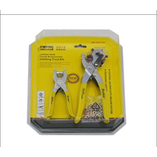 DIY Home Leather Hole Punch & Grommet Setting Tool Kit