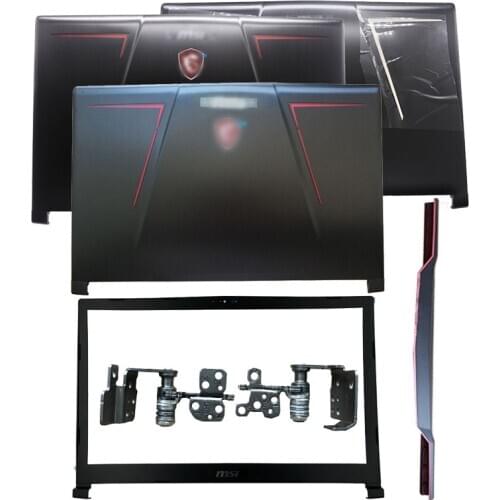 New Laptop LCD Back Cover/Front Bezel/Hinges Cover For MSI GE73 GE73VR MS-17C5 17C1 17C7 7RF-006CN Top Case Black