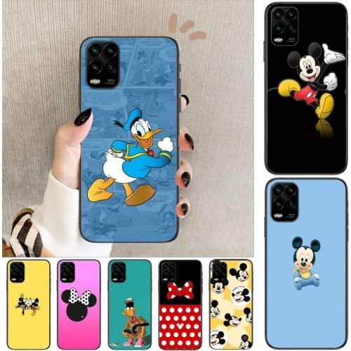 New 2021 cute phone case disney mickey bear dog cartoon Phone Case For XiaoMi Redmi Note 10 9 9S 8 7 6 5 A Pro T Y1 Black Cover