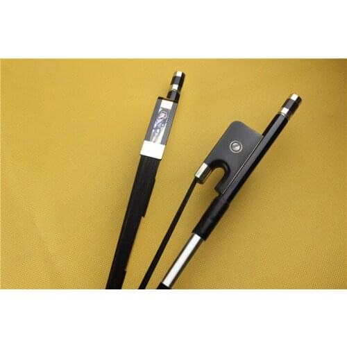New Professional 3/4 Carbon fiber Double Bass Bow black hair ebony frog