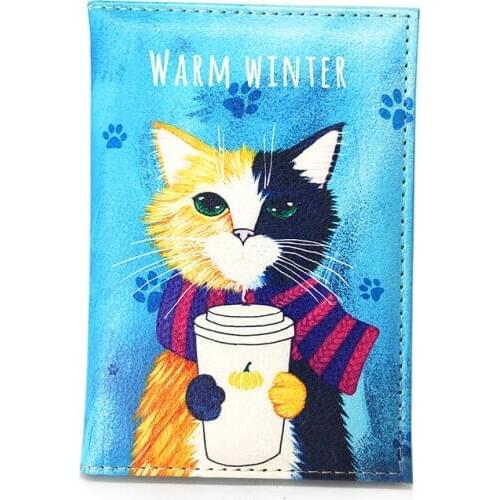 Super Cute Cat Prints Women Passport Cover Lovely Case for Passport Travel Passport Cover Women