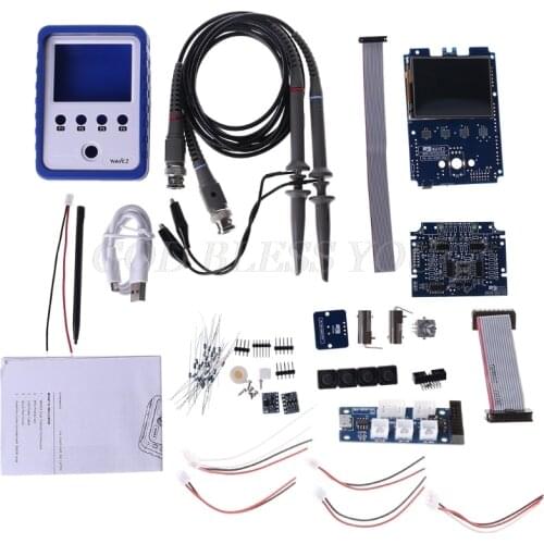 2 Channel Oscilloscope DDS Function Generator DIY Kit TouchScreen Portable WAVE2 Drop Shipping