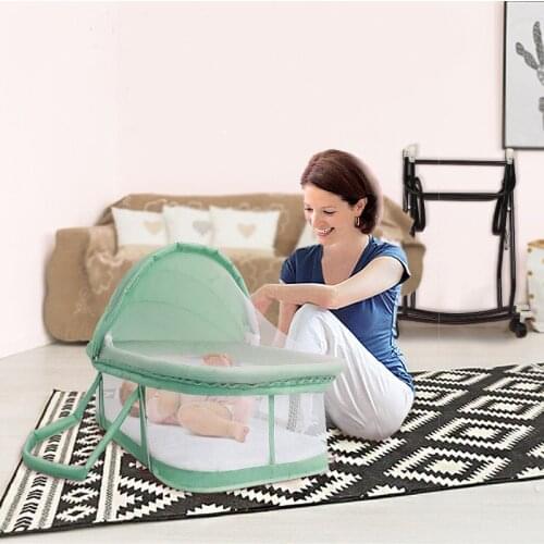 Portable Baby Carrier Foldable In-vehicle Outing Baby Sleeping Basket Newborn Portable Bed In Bed Basket