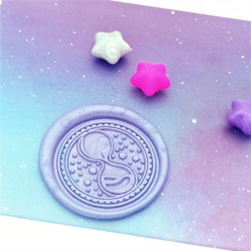 Hourglass Wax Seal Stamp/ invitation seals/wedding sealing wax Vintage stamp set