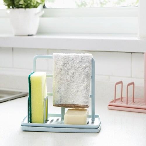 Punch-free Sink Shelf Kitchen Sinks Organizer Soap Sponge Holder Sink Drain Rack Storage Basket Kitchen Gadgets Accessories