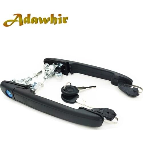 6N0837207C/D 2PCS FRONT LEFT RIGHT DOOR HANDLE WITH 2 SAME KEYS FOR POLO 6N 6N1 6N2 SHARAN SEAT ALHAMBRA GALAXY