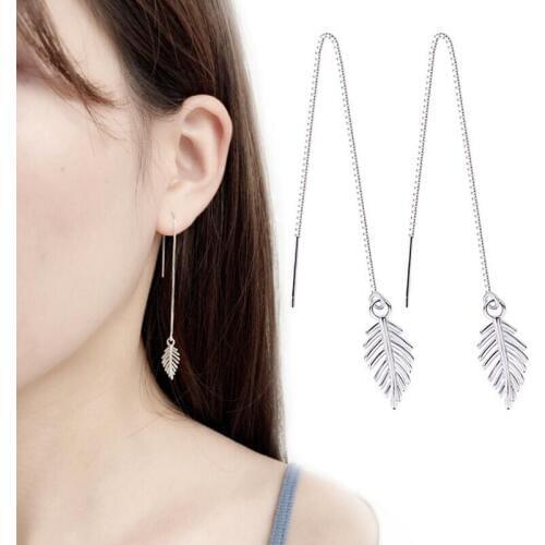 Shuangshuo Bohemian Geometric Earrings 2018 Accessories Triangle Earrings Circle Earrings Long for Women Pearl Earrings