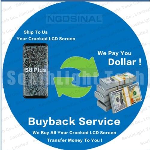 Super AMOLED Buyback Service For Samsung Galaxy S8 Plus LCD Screen G955 G955F Display With frame S8 G950 G950F Touch Digitizer