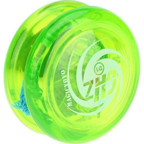 Magic Yoyo D1 Poly Carbonate Plastic Loop Yo-yo Narrow Plain Shaft Star Burst System with Spinning String for Kids