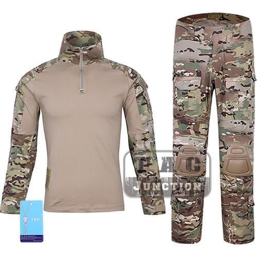 Emerson Women Tactical BDU Uniform G3 Combat Shirt & Pants Set Emersongear Assault Multicam Hunting Camo Clothes W/ Knee Pads