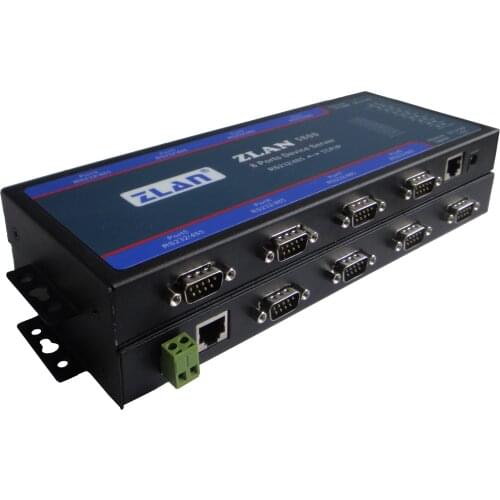 ZLAN5800 8 port RS232 RS485 to Ethernet converter industrial multiple serial device server switch