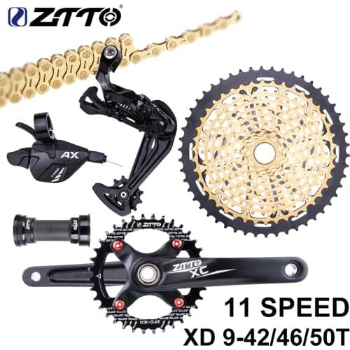 ZTTO MTB Bicycle 11 Speed Groupset 11S Derailleur Shifter Crankset Chain XD Cassette 9-42T 46T 50T 11S K7 11V 50T Group Set
