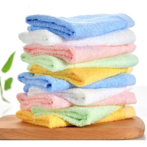 10PCS Towel Baby Facecloth Baby Bath Towel Handkerchief Cotton Burp Cloth Soft And Absorbent Gauze Kindergarten Washcloth