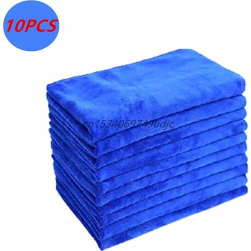 10 PCS Super Microfiber Soft Car Cleaning Towel Auto Motorcycle Washing Glass Household Cleaning Small Towel 420GSM