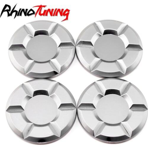 4pcs 54mm Fit For Universal Hub Caps Logo Styling Car Accessories Zinc Alloy Chrome Silver Premium