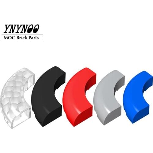 4Pcs/lot Compatible with 24599 Brick Round Corner 5x5 For MOC Building Blocks Parts DIY LOGO Educational Tech Parts Toys