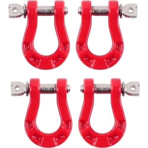 4Pcs Metal Bumper D-Ring Tow Hook for 1/10 RC Crawler Car Axial SCX10 90046 SCX10 III Capra Traxxas TRX4 D90