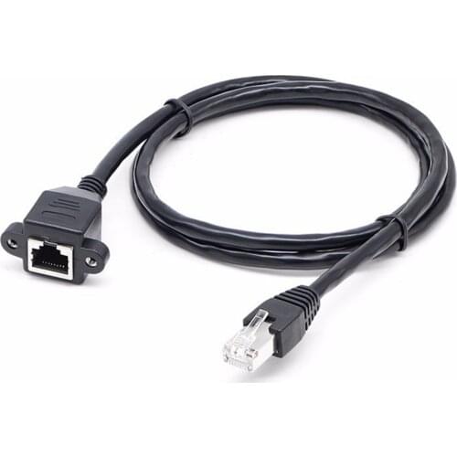8P8C FTP STP UTP RJ45 Cable Male to Female Screw Panel Mount Ethernet LAN Network Extension Cable 1ft 2ft 3ft 6ft 10ft