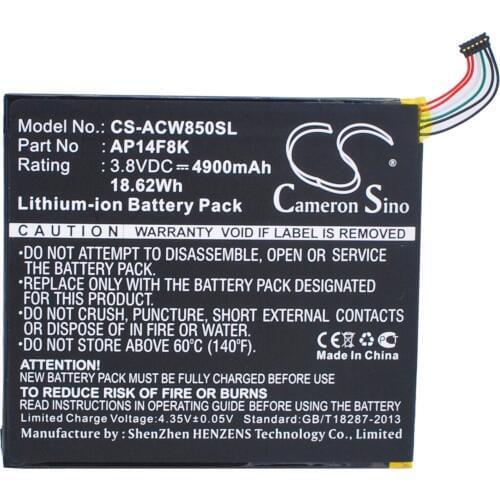 Cameron Sino 4900mAh Battery AP14F8K for Acer A1-840, A1-860,B1-820,B1-830,B1-850 WiFi 16GB,GT-810,One 8, A1-850, B1-810, W1-810