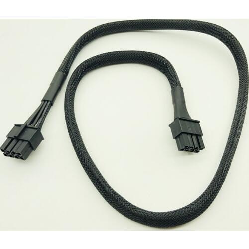 Black 650mm Sleeved 8pin CPU Power Cable 8Pin to 8(4+4)-Pin Modular Power Supply Cables for Corsair RM650X RM750X RM850X RM1000X