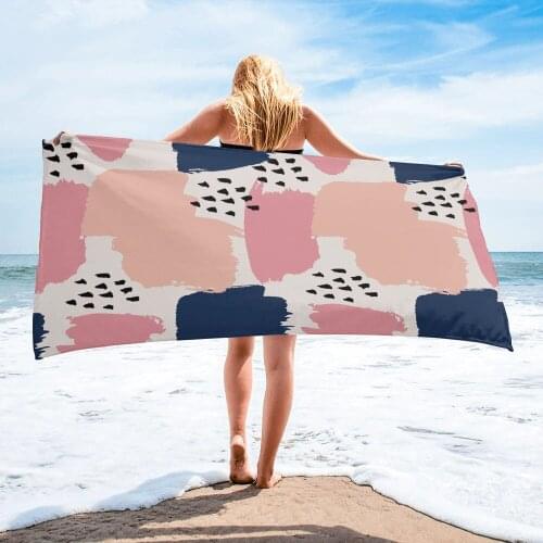 Pattern Color Patch Dots Paint Beach Towel Luxury Quick-dry Microfiber Bath Towels Yoga Mat Sport Swimming Towels