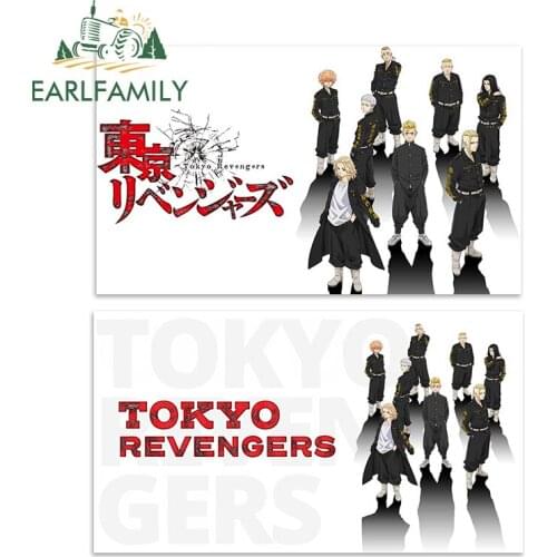 EARLFAMILY 13cm x 7cm Auto Car Sticker for Tokyo Revengers Decal Wall Door Stickers VAN JDM Motorcycle Anime Car Accessories