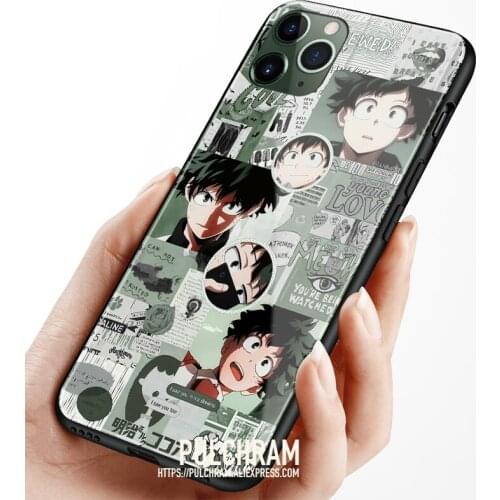 Izuku Midoriya Deku Anime Glass Soft Silicone Phone Case Cover Shell For IPhone SE 6 7 8 Plus X XR XS 11 12 Mini Pro Max Sumsung