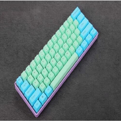 Backlit keycaps gh60 poker Bface custom mechanical keyboard keycaps oem profile Doubleshot PBT Clear shine-through OEM height